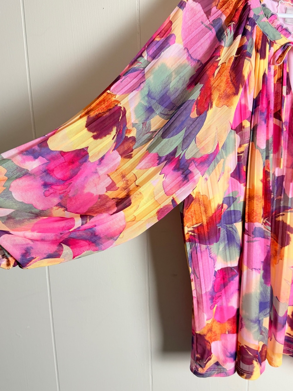 Cupio Multicolor Floral Blouse - Pink, Purple, Yellow, Orange